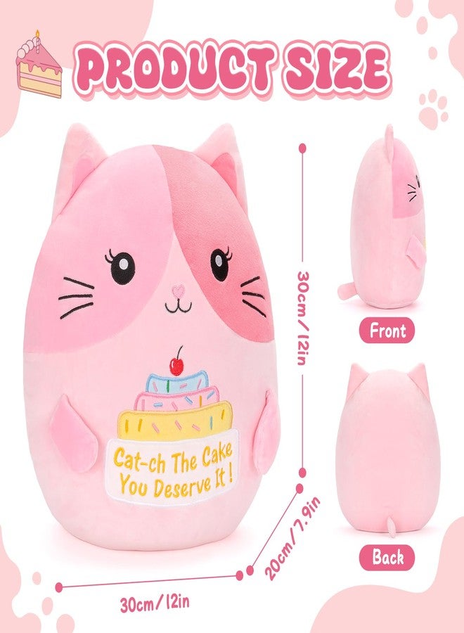 Dalycro 12 Inch Cat Plush Pillow - Cute Stuffed Animal Cat Doll for Women, Soft Plushies Pillow for Bed & Office Decor Birthdays - Image 2